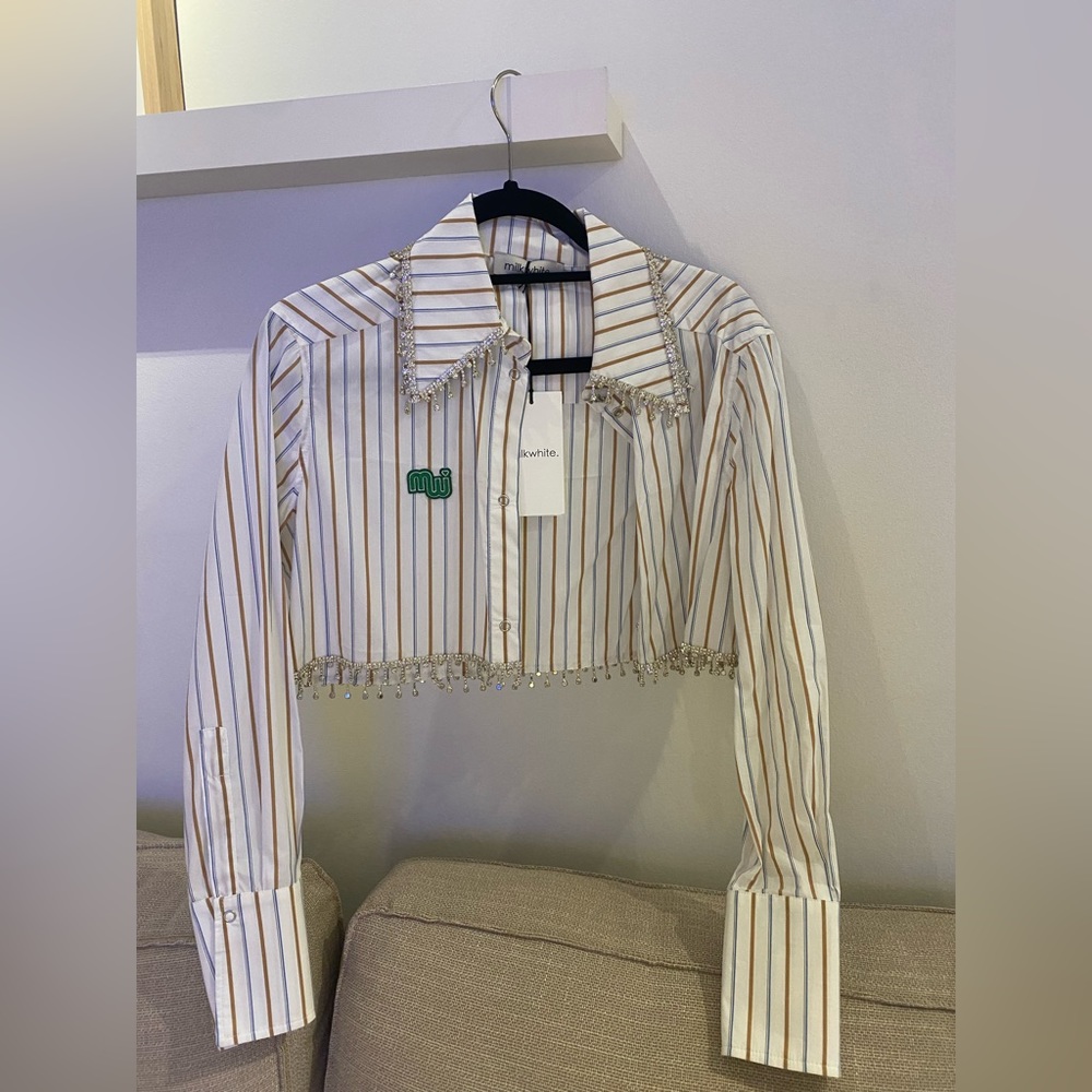 milkwhite Button Down Top
